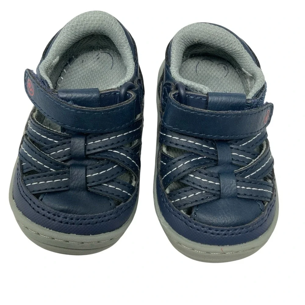 Stride Rite 360 Kids Size 3M Amos 2.0 Sneaker Fisherman Sandal Blue Walking